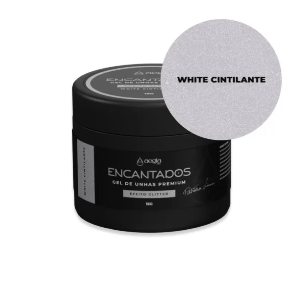 Gel de Unhas Encantados AeglaPro 15g – White Cintilante