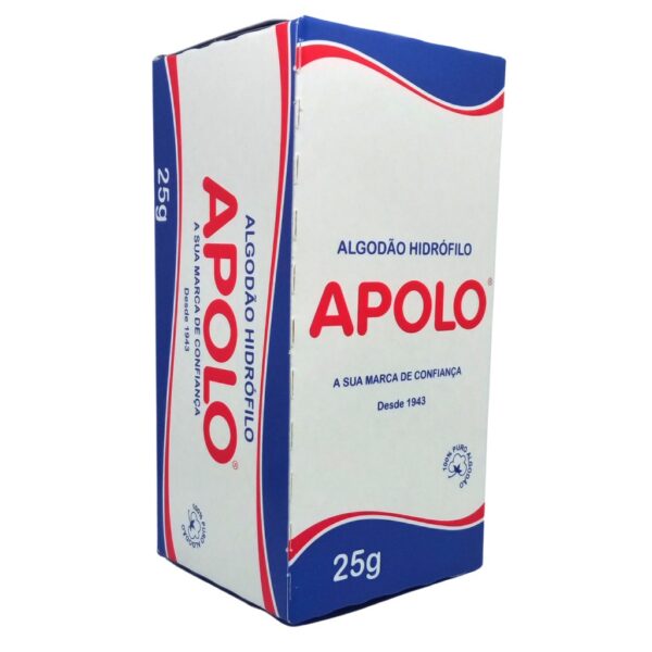 Algodão Rolo Hidrófilo Caixa Apolo 25g