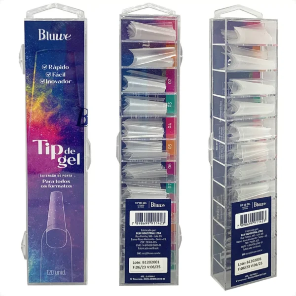 Tip de Gel Bluwe 120un - Extensão de Ponta - Imagem 2