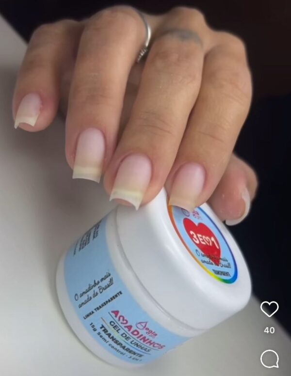 Gel de Unha Amadinhos AeglaPro 15g – Transparente Clear - Imagem 2