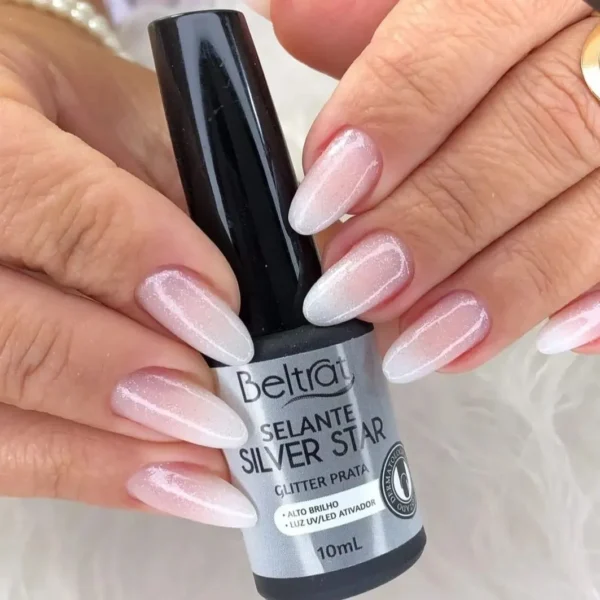 Top Coat Selante Beltrat 10ml - Silver Star - Imagem 3