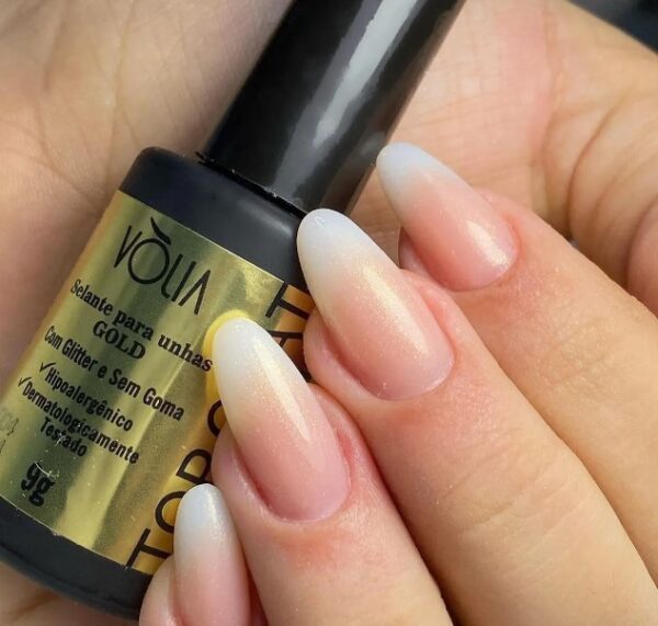 Top Coat Sache Volia 9g - Gold (glitter dourado) - Imagem 2