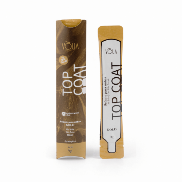 Top Coat Sache Volia 9g - Gold (glitter dourado)