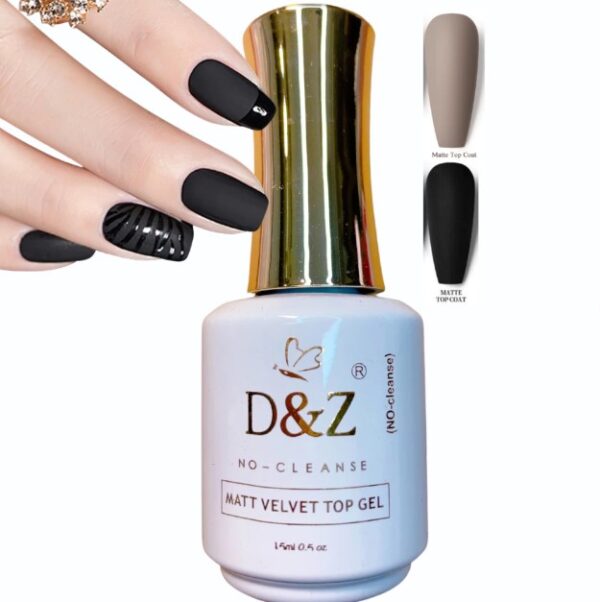 Top Coat Matte Velvet d&z 15ml Efeito Fosco