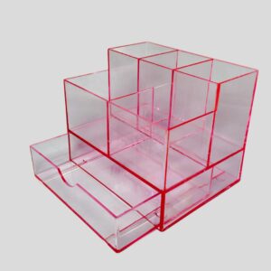 Porta Pincel Acrílico com Gaveta 3068