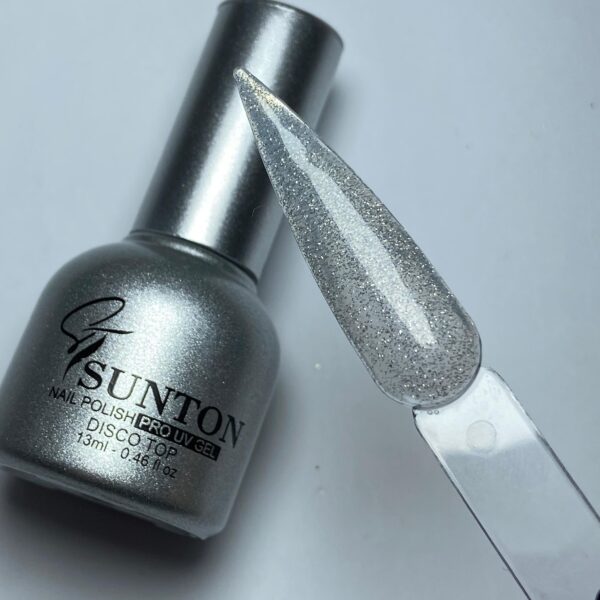 Top Coat Sunton Disco 13ml - Glitter Prata