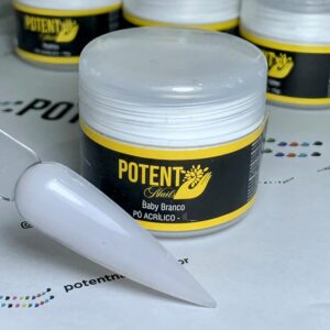 Pó Acrílico Potent Nails 40g - Baby Branco