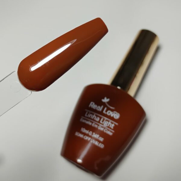 Esmalte em Gel Linha Light Marrons Real Love 10ml - Cor 001