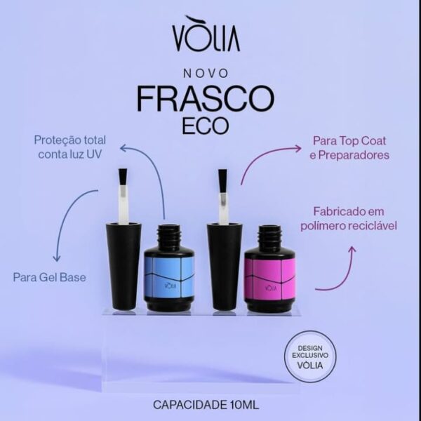 Frasco ECO SILK Para Gel Base Volia 10ml – Azul Claro - Imagem 2
