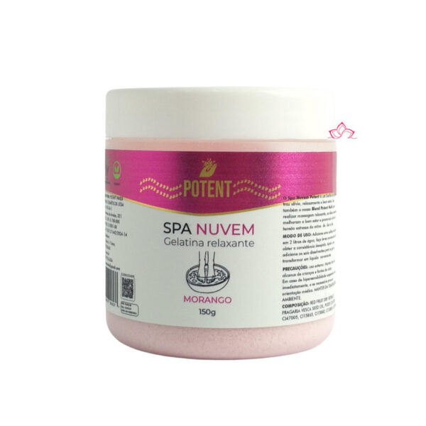 Gelatina Relaxante Spa Nuvem Potent Nails 150g - Morango