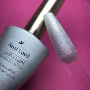 Esmalte em Gel Linha Light Prata Real Love 10ml - Cor 001