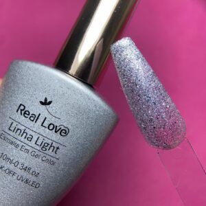 Esmalte em Gel Linha Light Prata Real Love 10ml - Cor 003