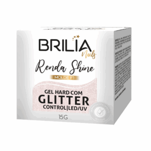 Gel com Glitter Hard Control Molde F1 Brilia 15g - Renda Shine