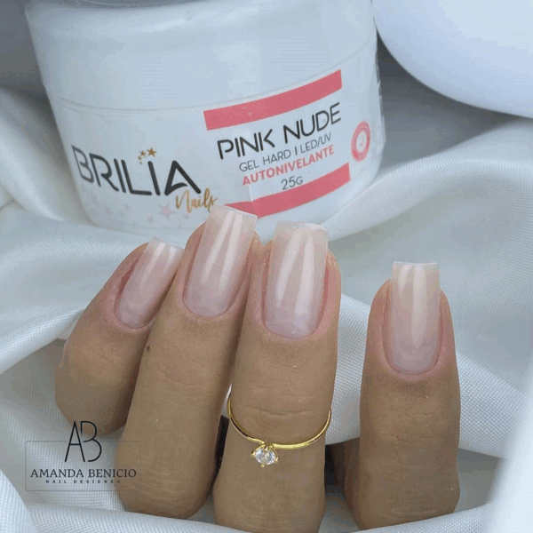 Gel Hard Autonivelante Brilia 25g - Pink Nude - Imagem 2