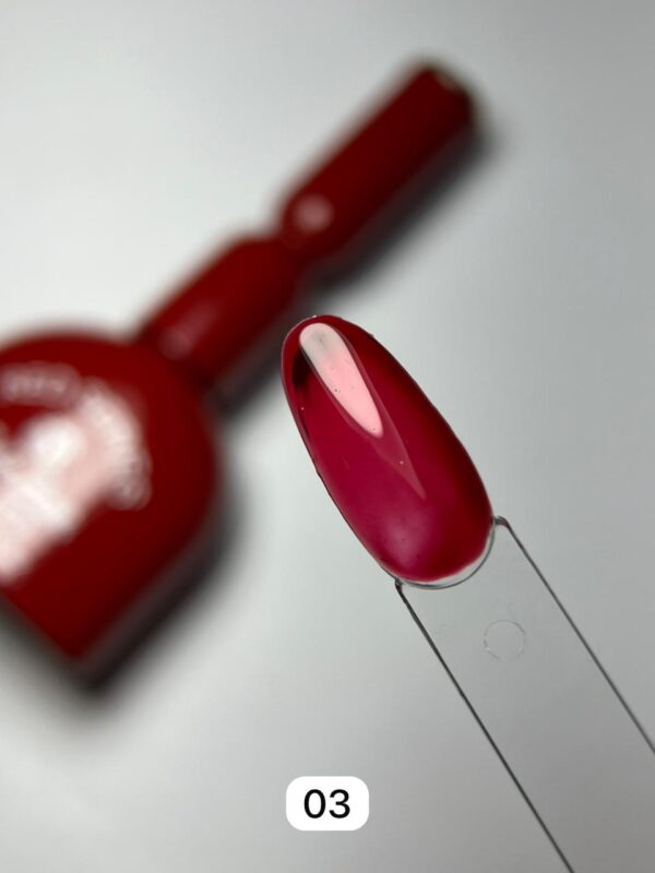 Esmalte em Gel Bella Rosa 18ml Vermelho Translúcido - Cor 03