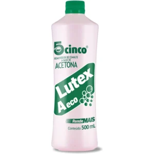 Removedor com Acetona Lutex Aeco 5Cinco 500ml - Embalagem Rosa