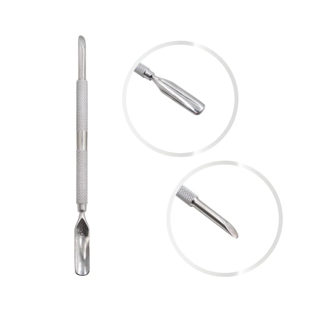 Empurrador e Raspador de Cutícula Inox Duplo - Real Love