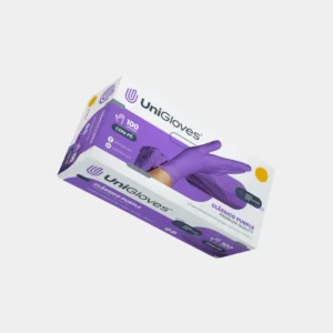 Luva Látex Com Pó Unigloves 100un - Purple Roxa EP/PP
