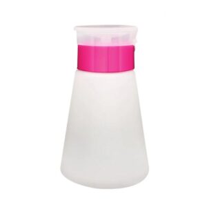 Porta Acetona com Trava e Dosador Plin Tampa Rosa 180ml