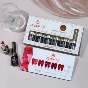 Kit Esmalte em Gel Dafu 10ml - 5 Red Véu + 1 Olho de Gato