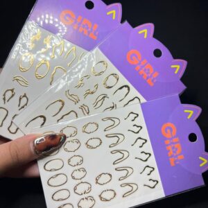 Cartela de Adesivos Girl Fatale Un - Dourado