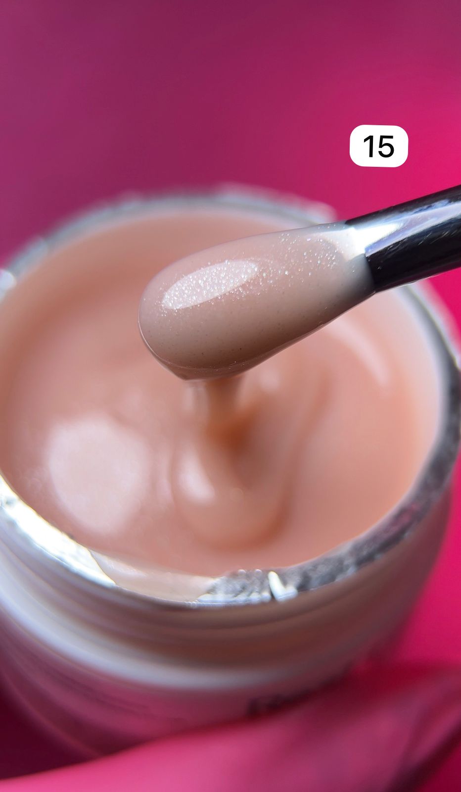 Gel Alongamento com Glitter Real Love 15ml - Nude 15