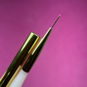 Pincel Fino Com Tampa Para Decoração Helen Color 11mm - Cabo Marmore 2009