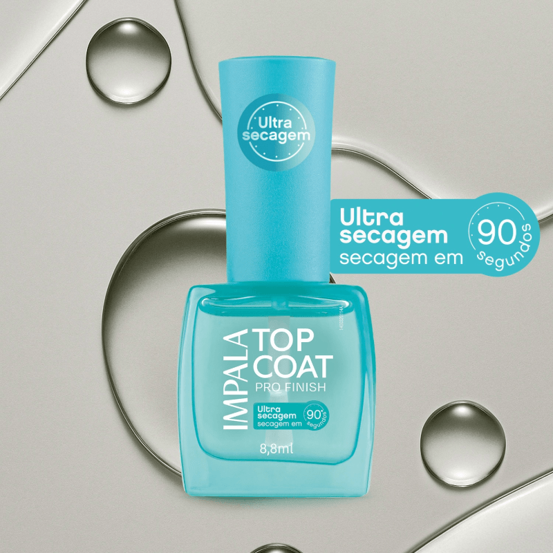 Top Coat Impala Pro Finish 8,8ml - Ultra Secagem 90s