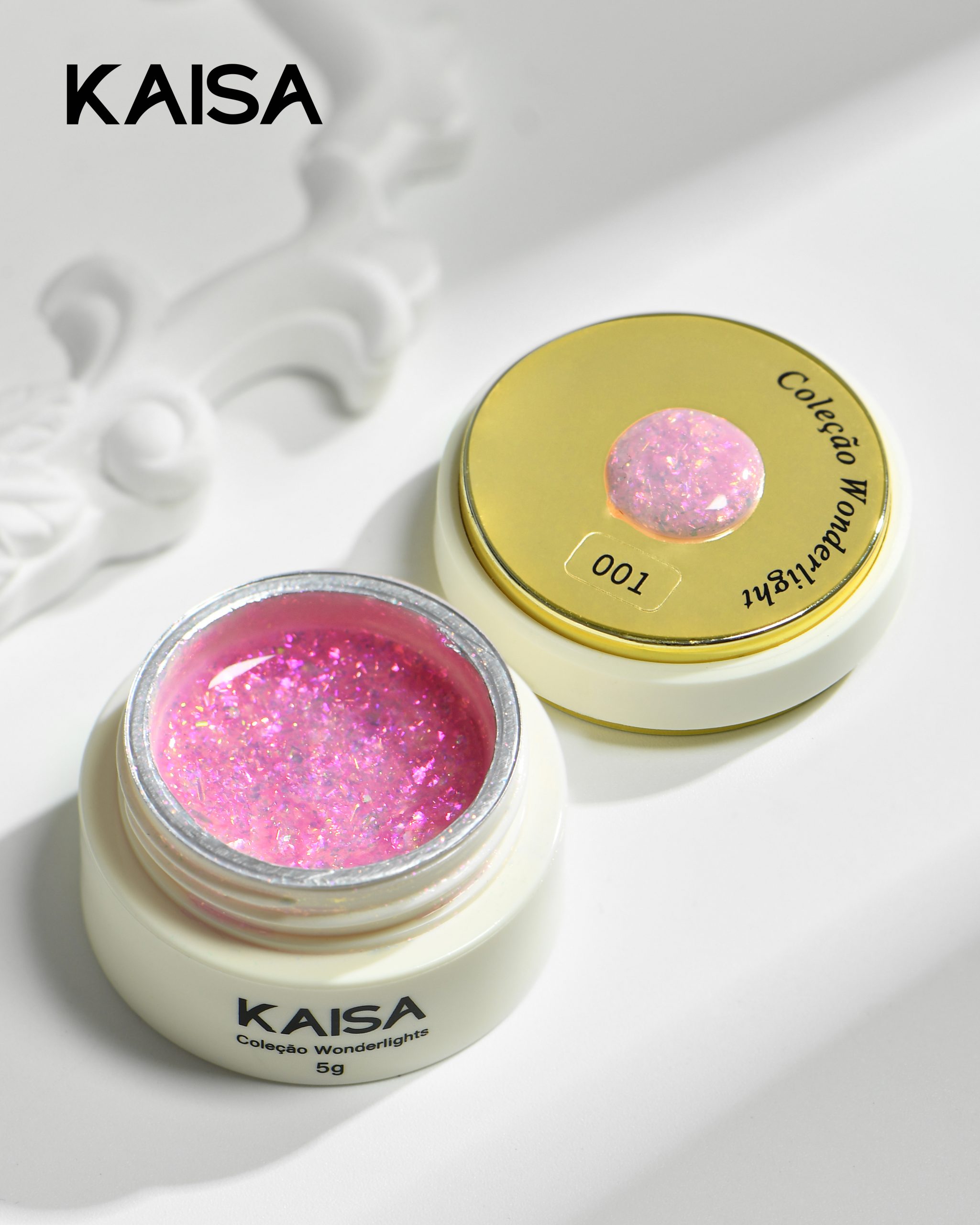 Flake Holográfico em Gel Kaisa Wonderlight - Cor 001