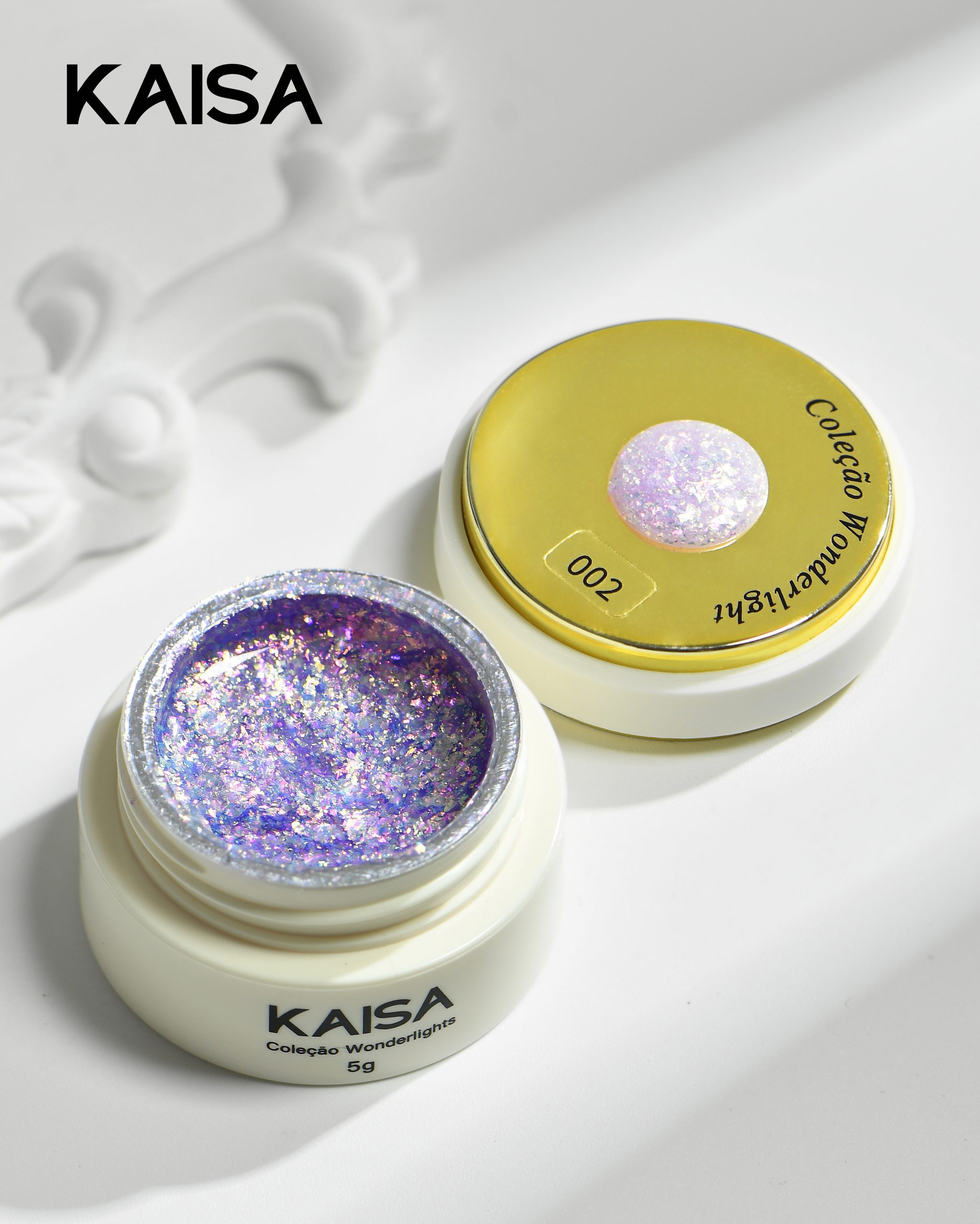 Flake Holográfico em Gel Kaisa Wonderlight - Cor 002