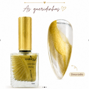 Esmalte Metalizado Efeito Aquarela Blooming Dafu 10ml - Dourado 03
