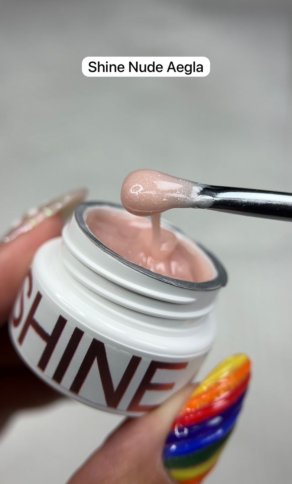 Gel Construtor Shine 10g Aegla PRO - Heliara Nude - Imagem 2