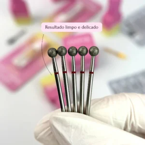Broca Diamantada Zaryá Esférica Vermelha 5mm Un - 367