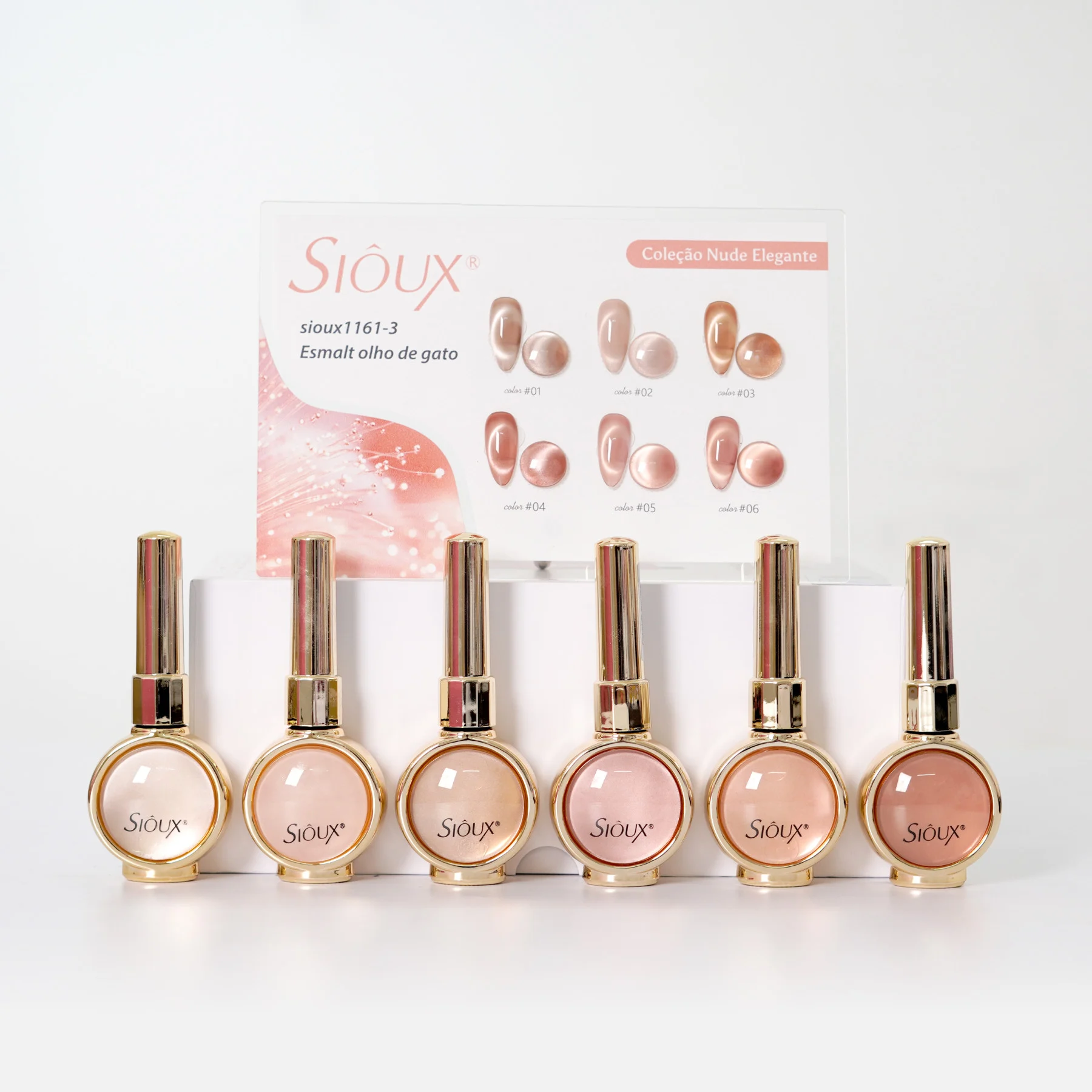 Esmalte em Gel Magnético Nude Elegante Sioux 12ml - Consultar Cores - Imagem 2