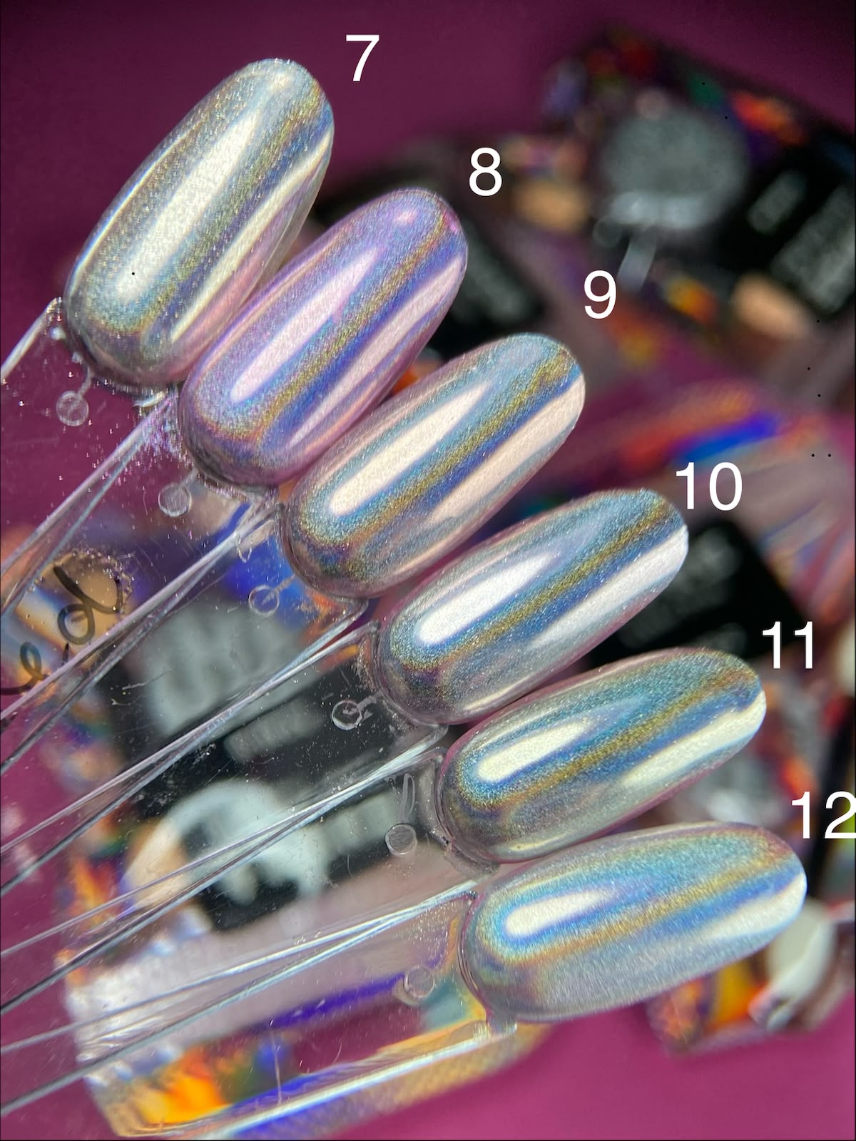 Pó Cromado Holográfico Bella Rosa Un - Consultar Cores - Imagem 2