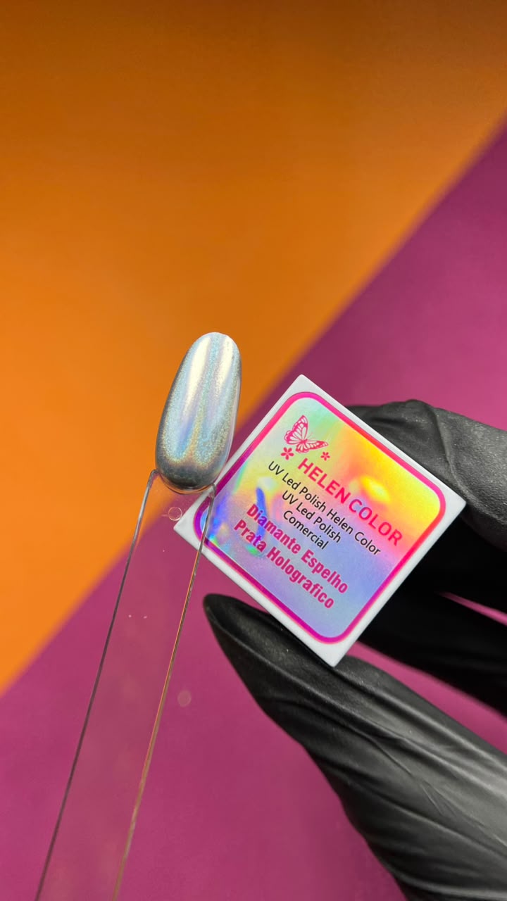 Gel Paint Helen Color 5g - Prata Holográfico - Imagem 2