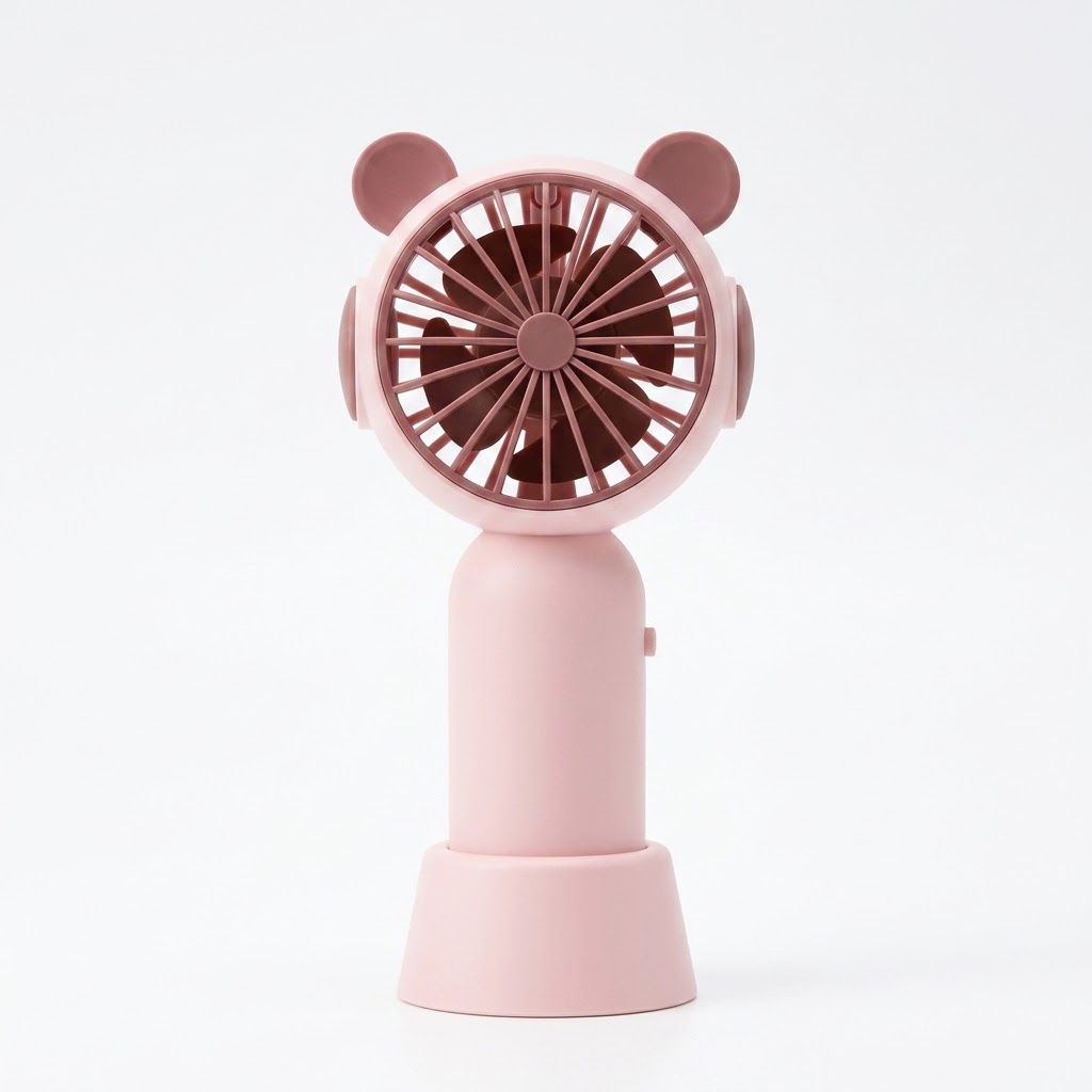 Mini Ventilador Recarregável com Base