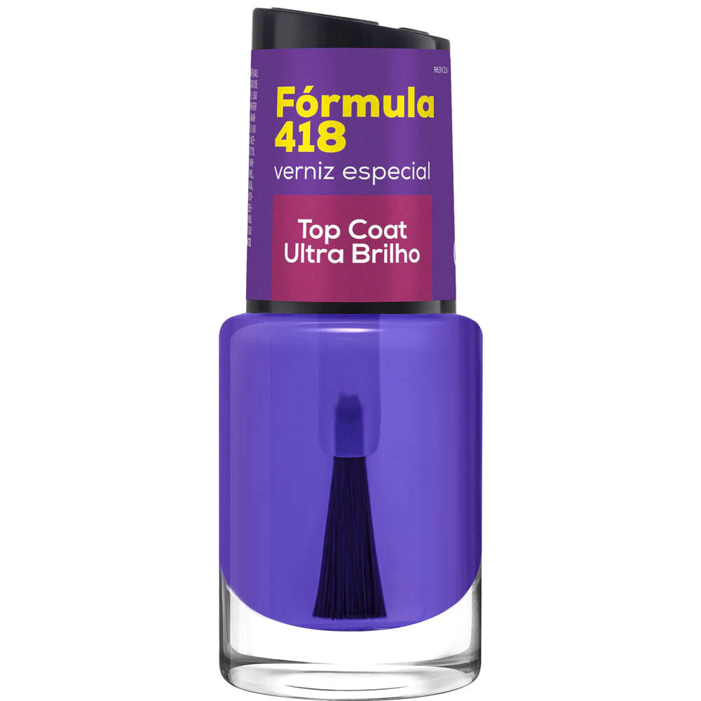 Top Coat Ultra Brilho Verniz Fórmula 418 Cora 10ml